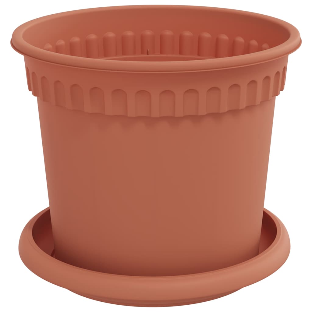 Vasi per Piante 24 pz Rosso Mattone Plastica