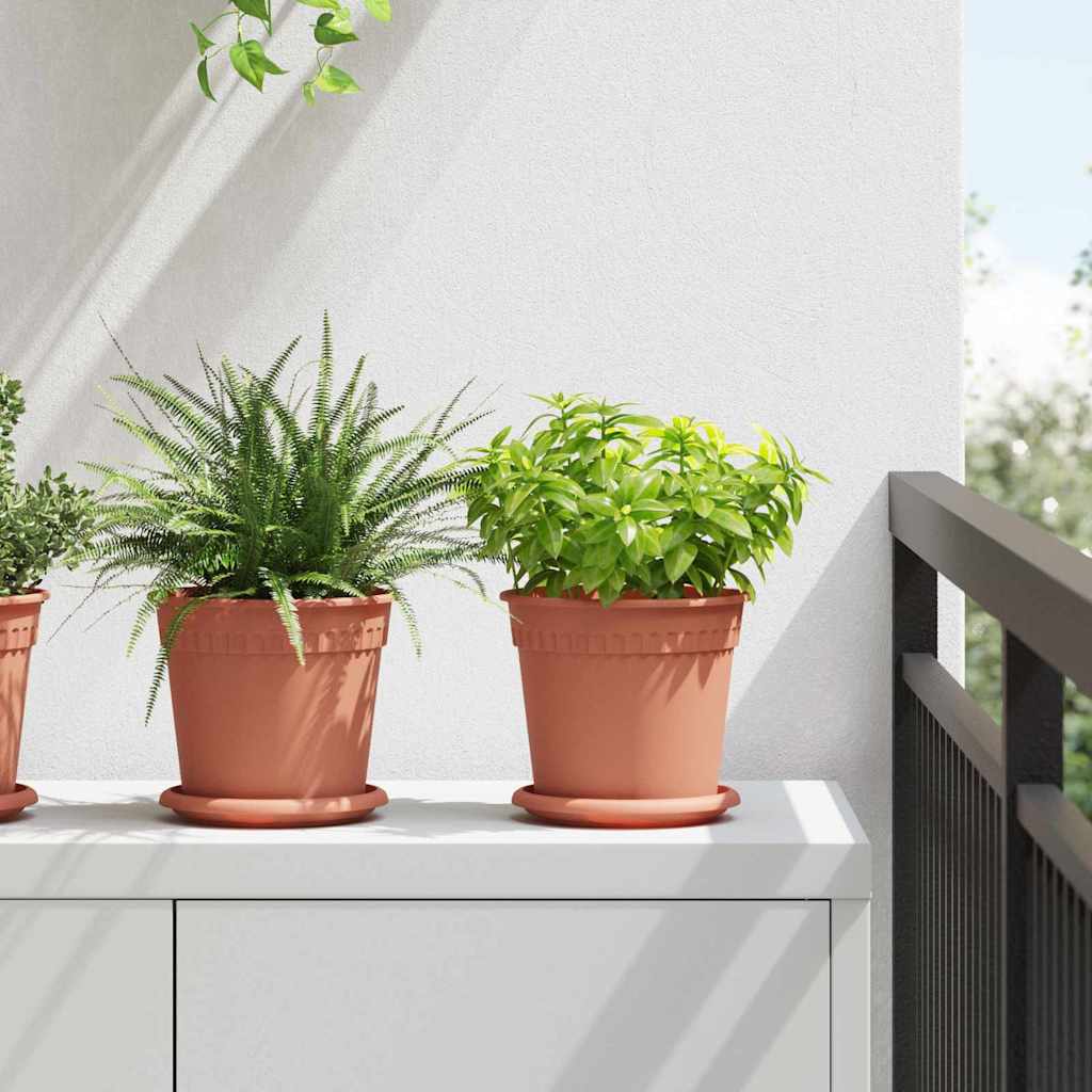 Vasi per Piante 24 pz Rosso Mattone Plastica