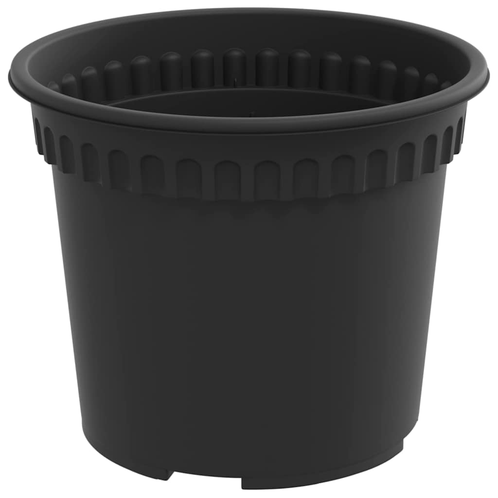 Vasi per Piante 24 pz Nero Plastica