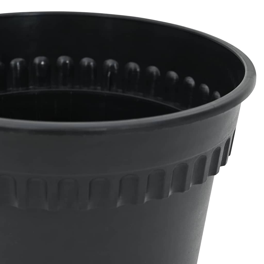 Vasi per Piante 24 pz Nero Plastica