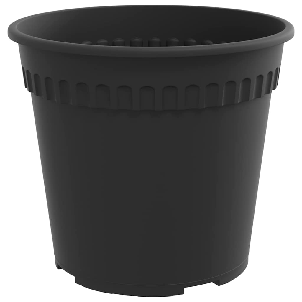 Vasi per Piante 24 pz Nero Plastica