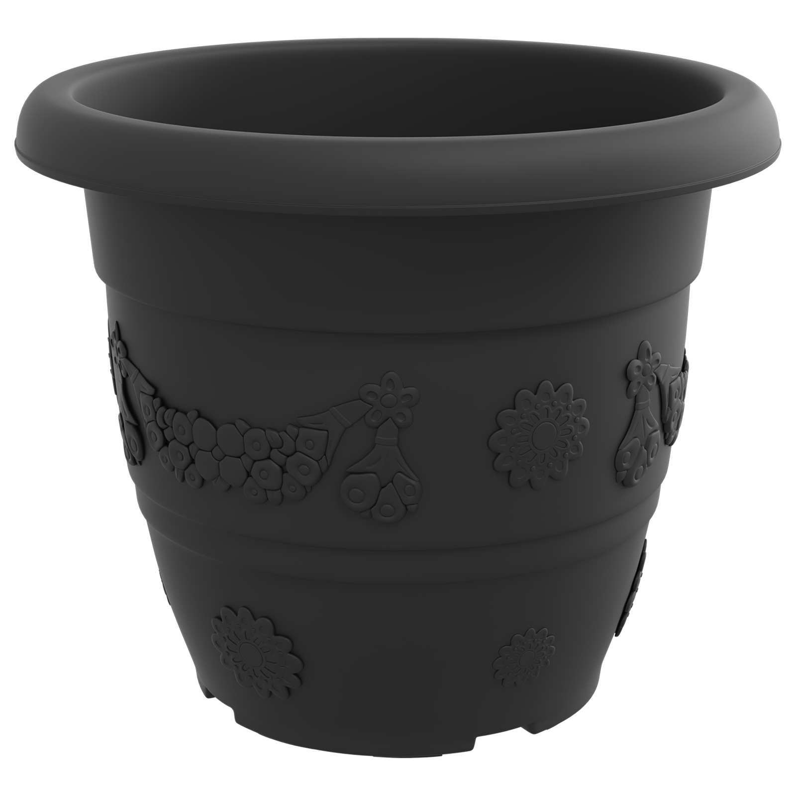 Vasi per Piante 6 pz Nero Ø 34 x 28 cm Plastica
