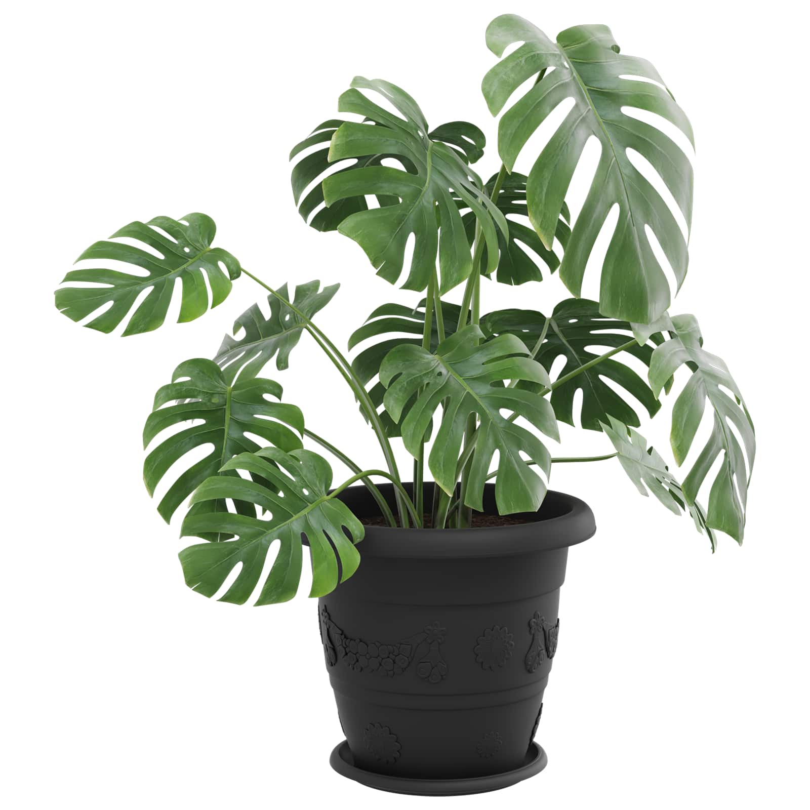 Vasi per Piante 6 pz Nero Ø 39 x 32 cm Plastica
