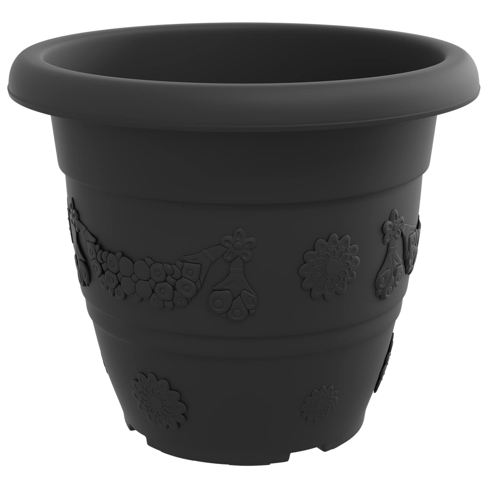 Vasi per Piante 6 pz Nero Ø 39 x 32 cm Plastica