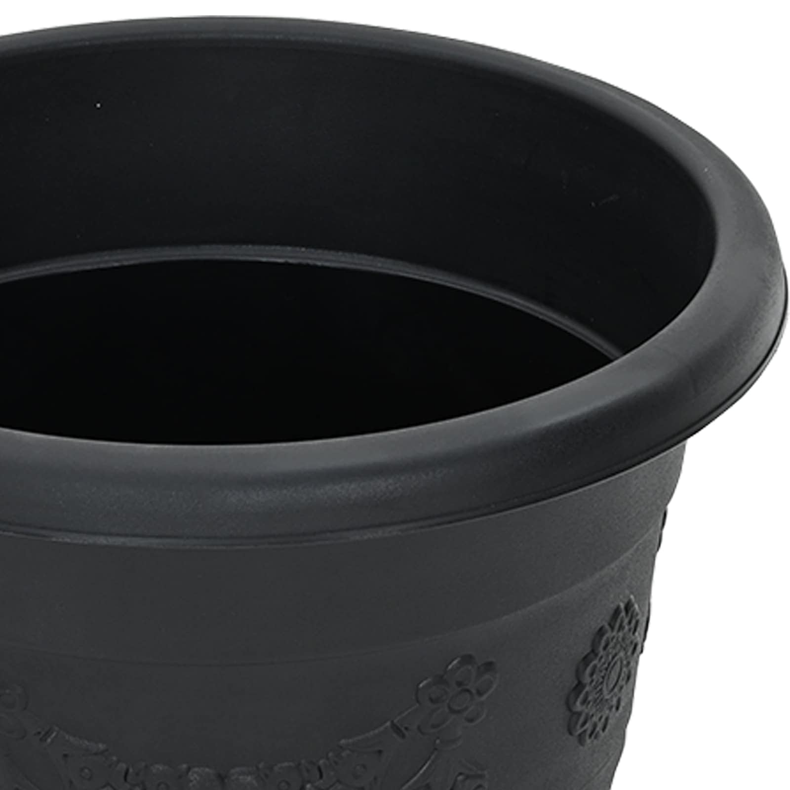 Vasi per Piante 6 pz Nero Ø 39 x 32 cm Plastica