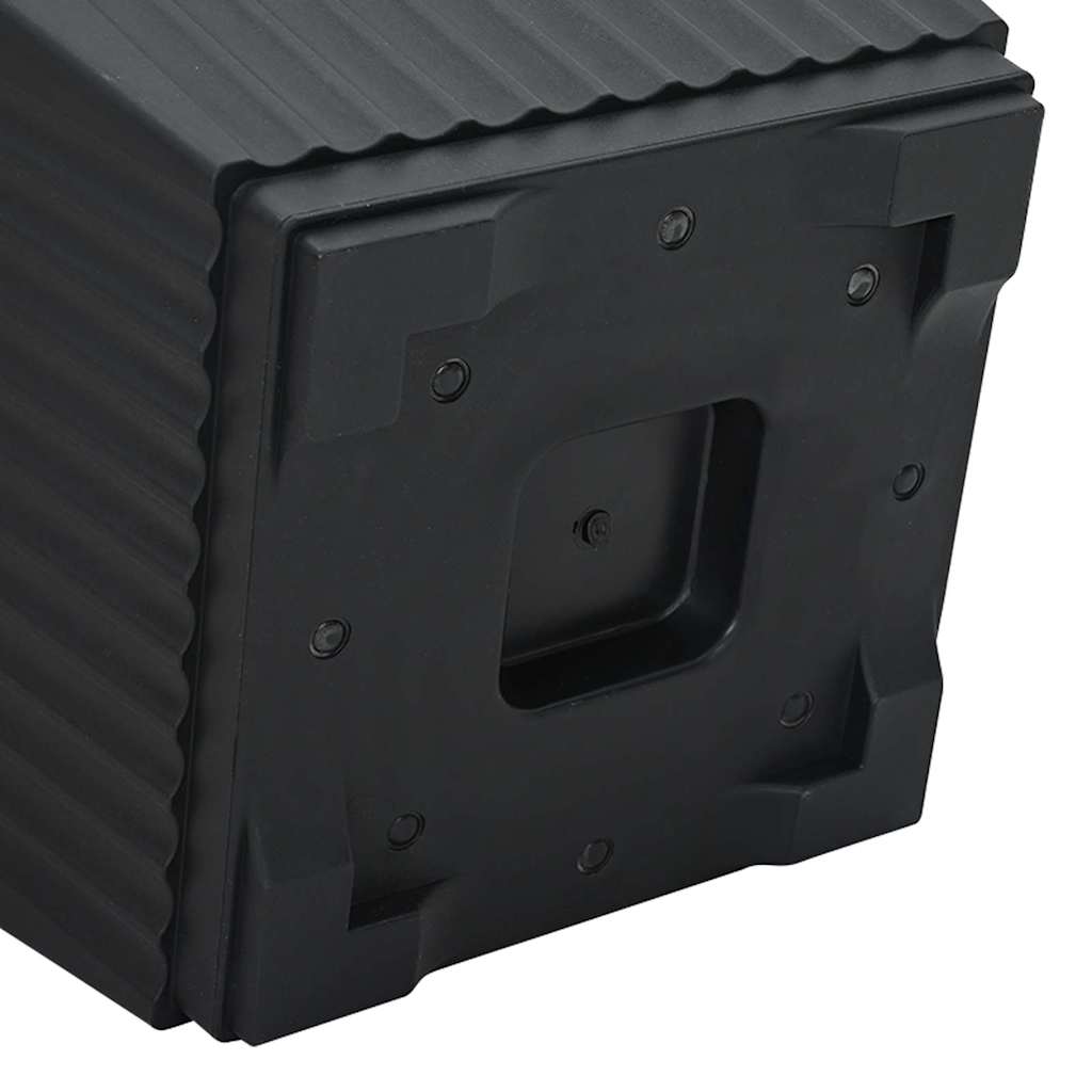 Vasi per Piante 6 pz Nero Plastica
