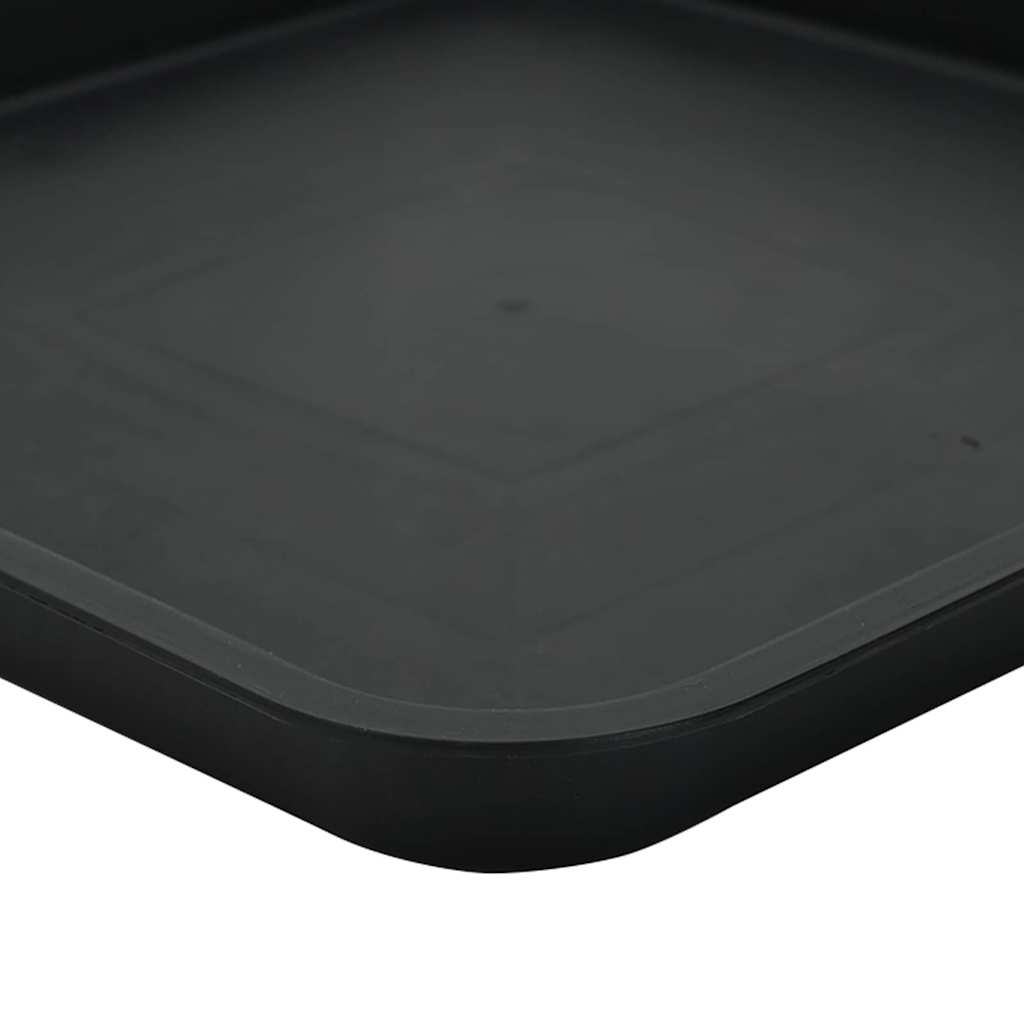 Vasi per Piante 6 pz Nero Plastica