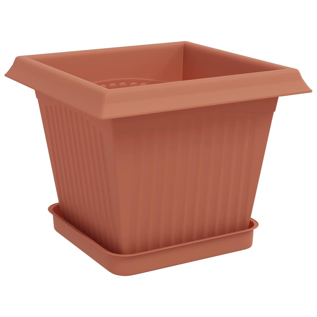 Vasi per Piante 24 pz Rosso Mattone Plastica