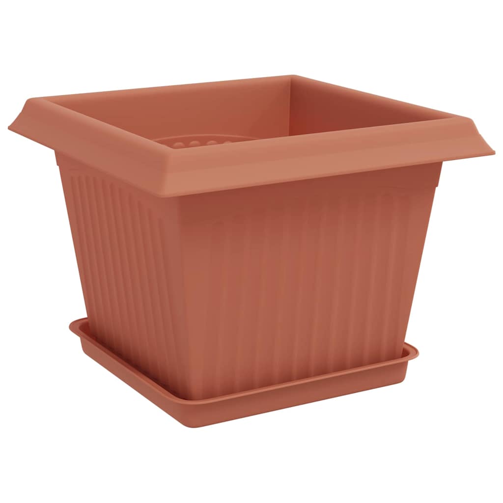 Vasi per Piante 24 pz Rosso Mattone Plastica