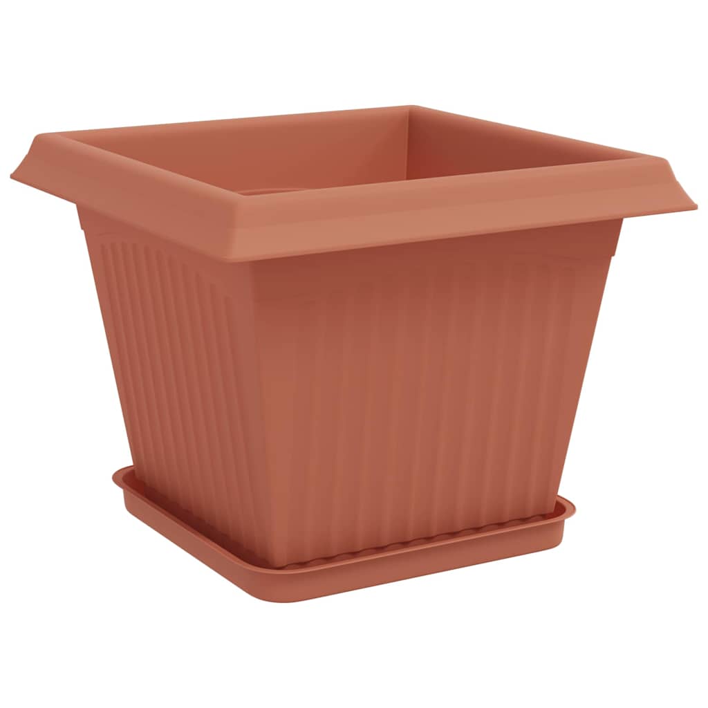 Vasi per Piante 24 pz Rosso Mattone Plastica