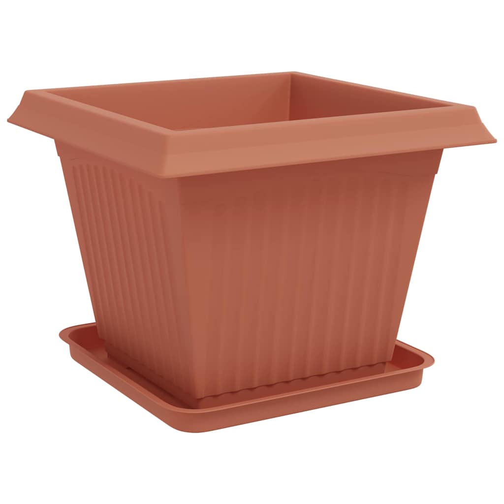 Vasi per Piante 24 pz Rosso Mattone Plastica