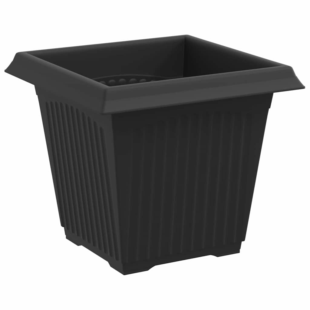 Vasi per Piante 24 pz Nero Plastica