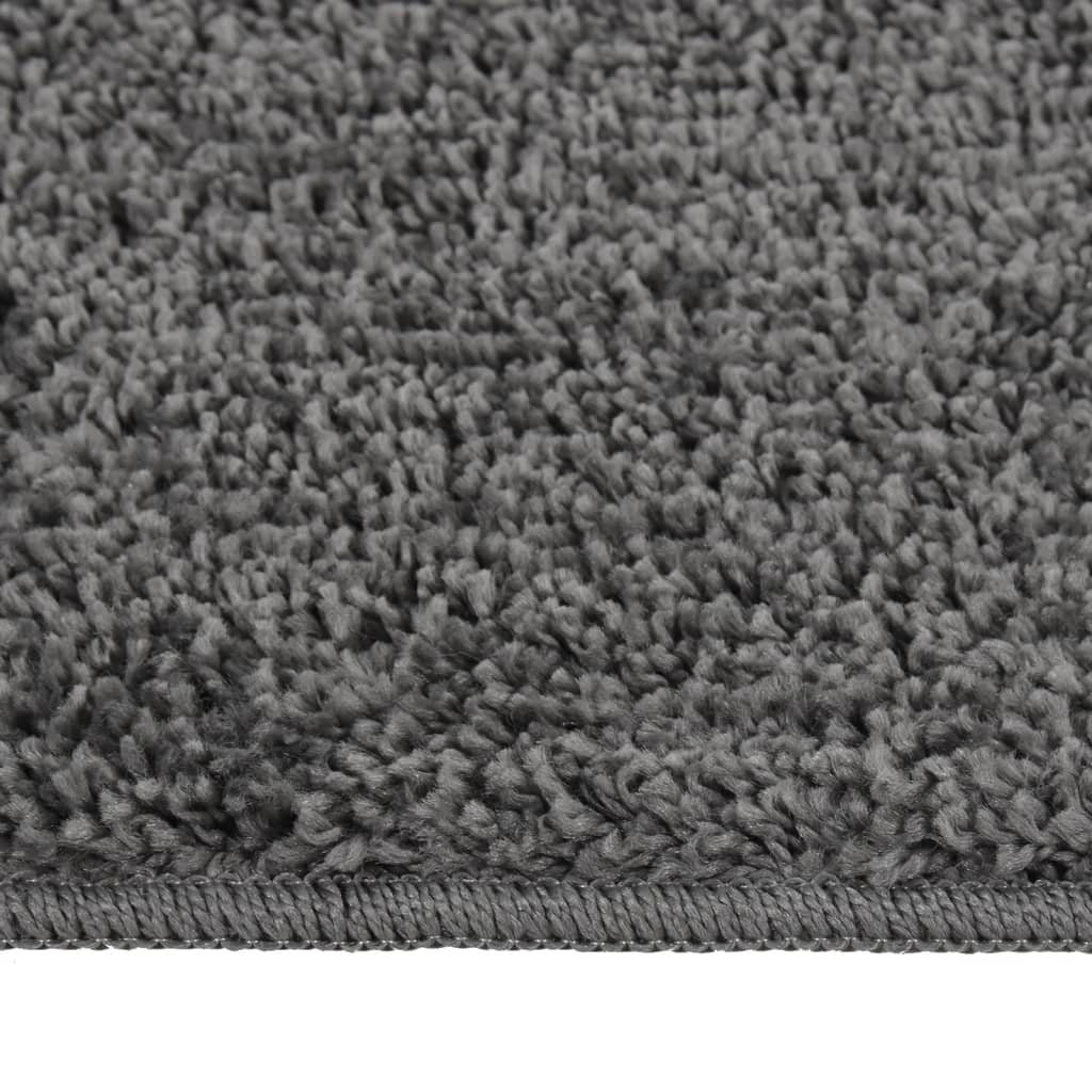 Tappeto Shaggy Grigio Scuro 140x200 cm Antiscivolo