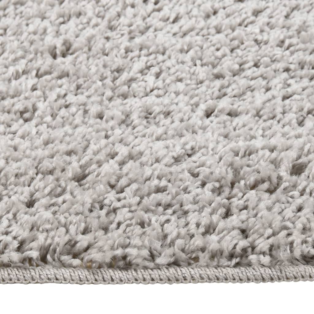 Tappeto Shaggy Grigio Chiaro 140x200 cm Antiscivolo