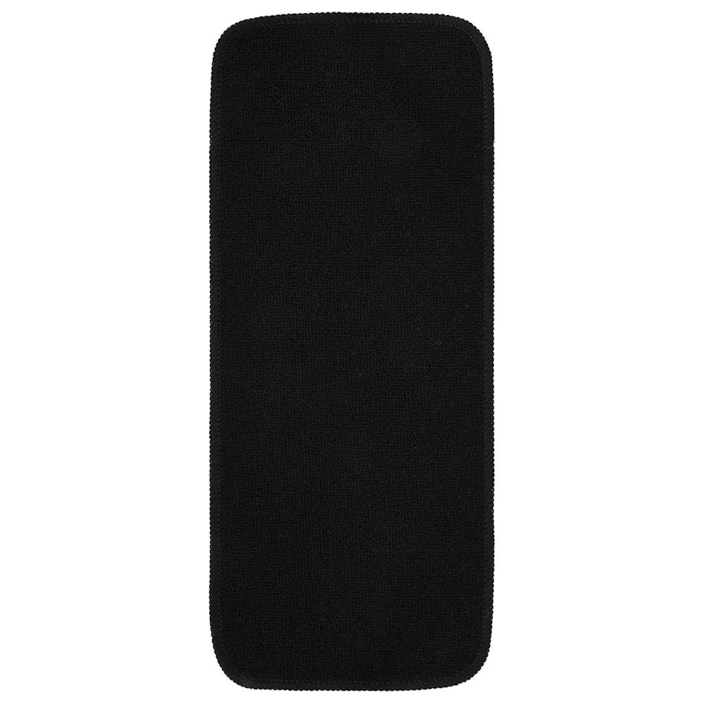 Tappetini per Scale 15 pz 60x25cm Neri Antiscivolo Rettangolari