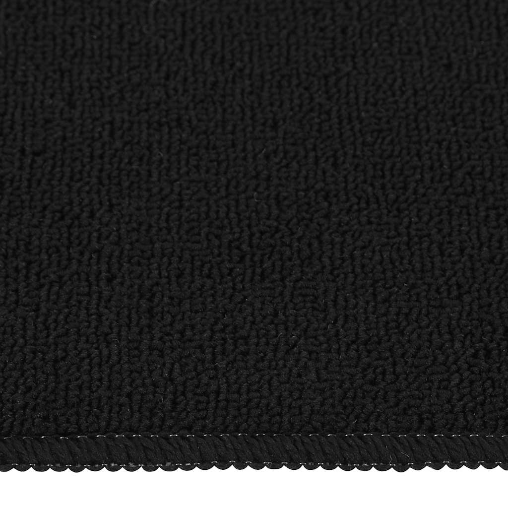 Tappetini per Scale 15 pz 60x25cm Neri Antiscivolo Rettangolari