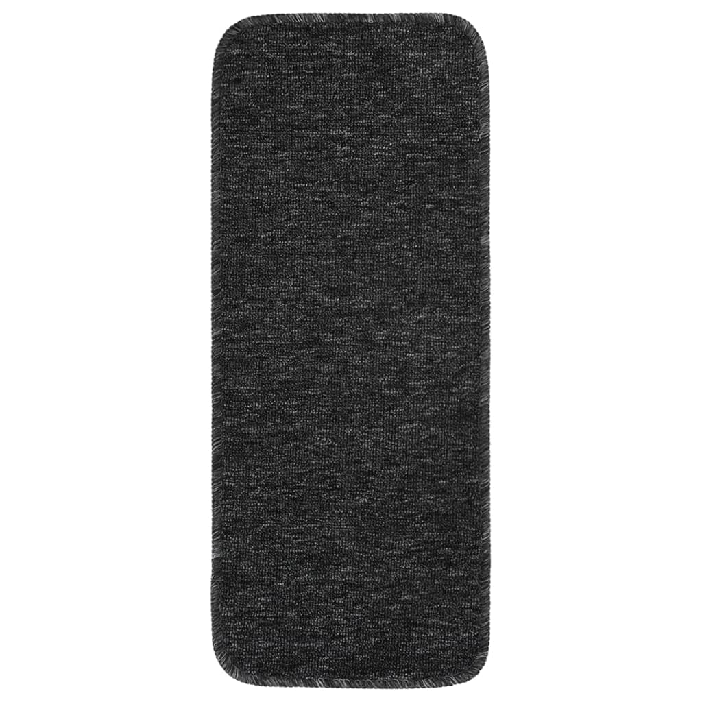 Tappetini per Scale 15 pz 60x25 cm Antracite Rettangolari