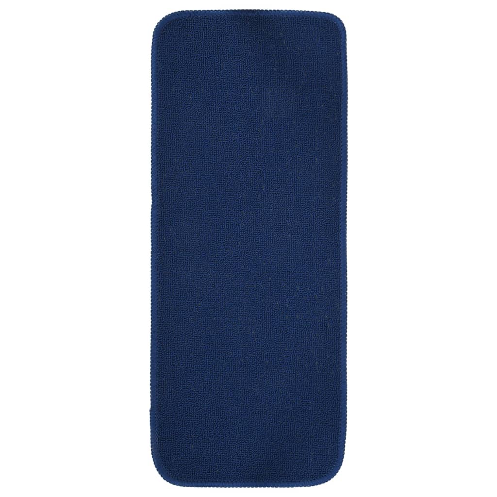 Tappetini per Scale 15 pz 60x25cm Blu Antiscivolo Rettangolari