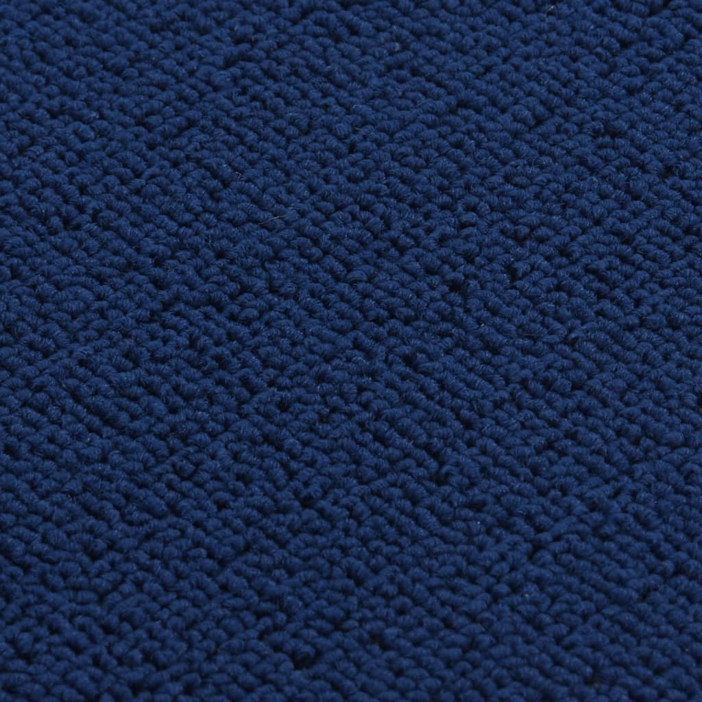 Tappetini per Scale 15 pz 60x25cm Blu Antiscivolo Rettangolari