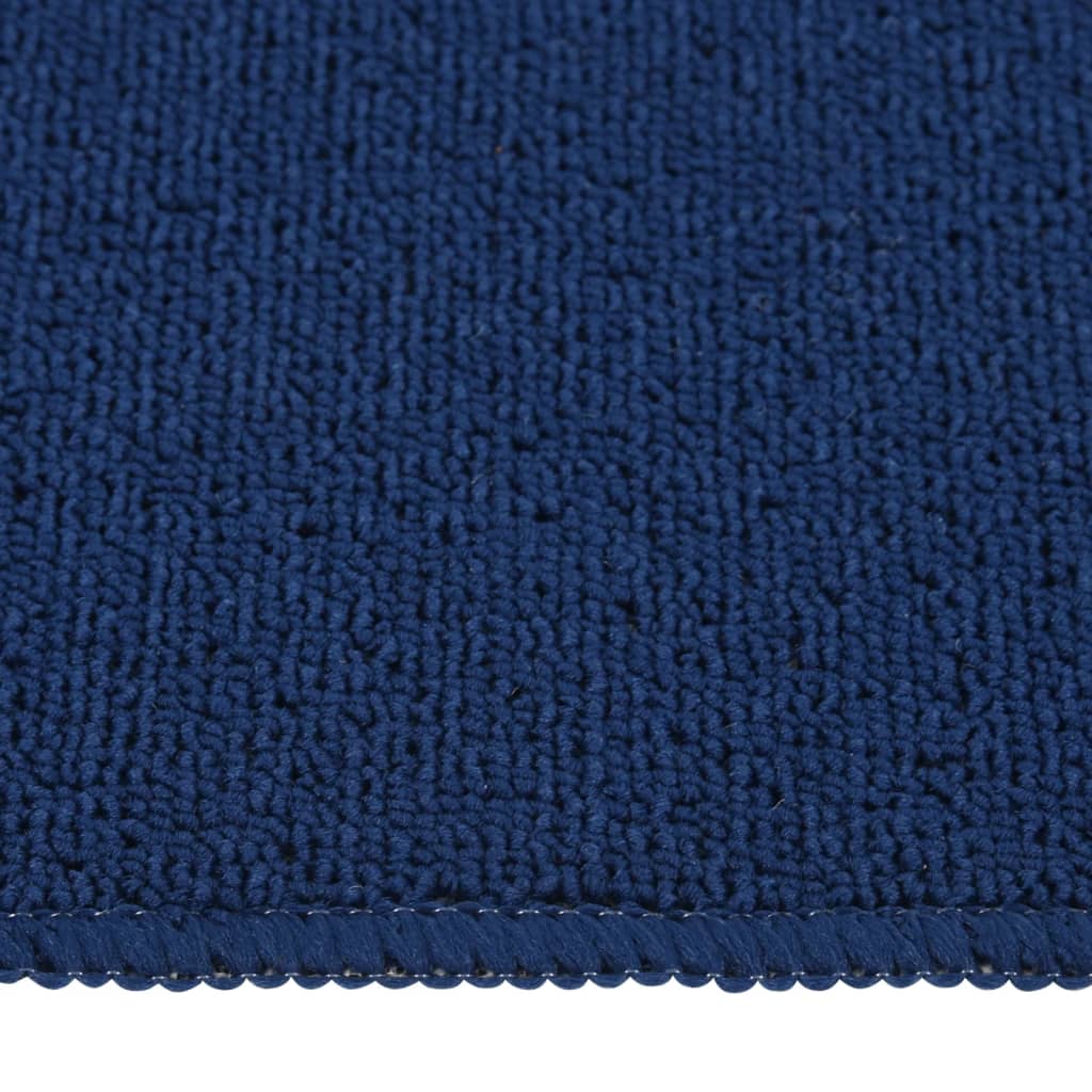 Tappetini per Scale 15 pz 75x20 cm Blu Antiscivolo Rettangolari