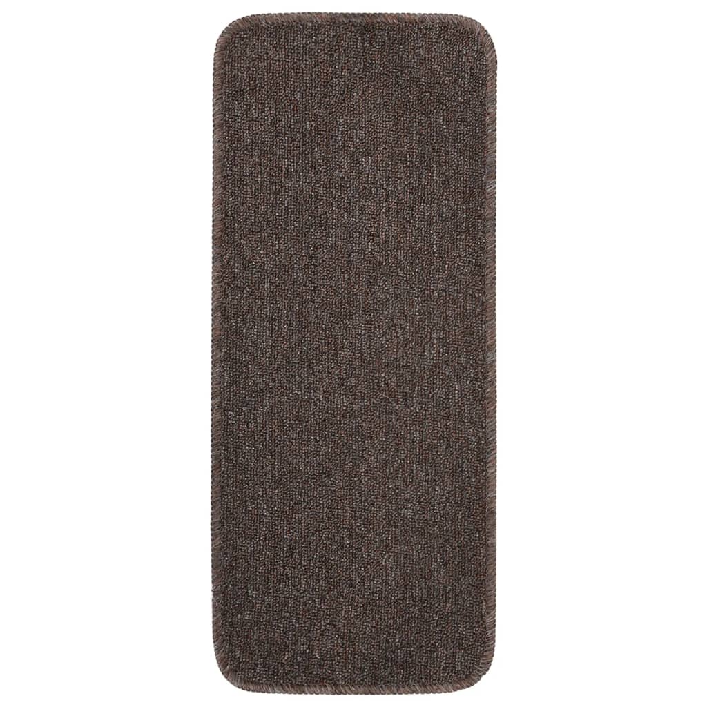 Tappetini Scale 15 pz 60x25 cm Marroni Antiscivolo Rettangolari
