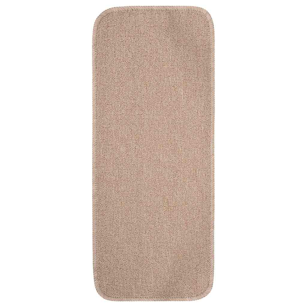 Tappetini Scale 15 pz 60x25 cm Beige Antiscivolo Rettangolari