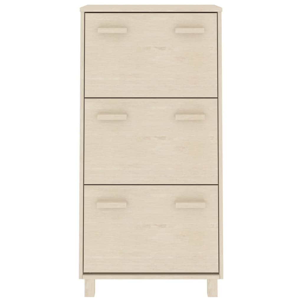 Scarpiera HAMAR ambra 59,5x35x117 cm in Legno Massello di Pino
