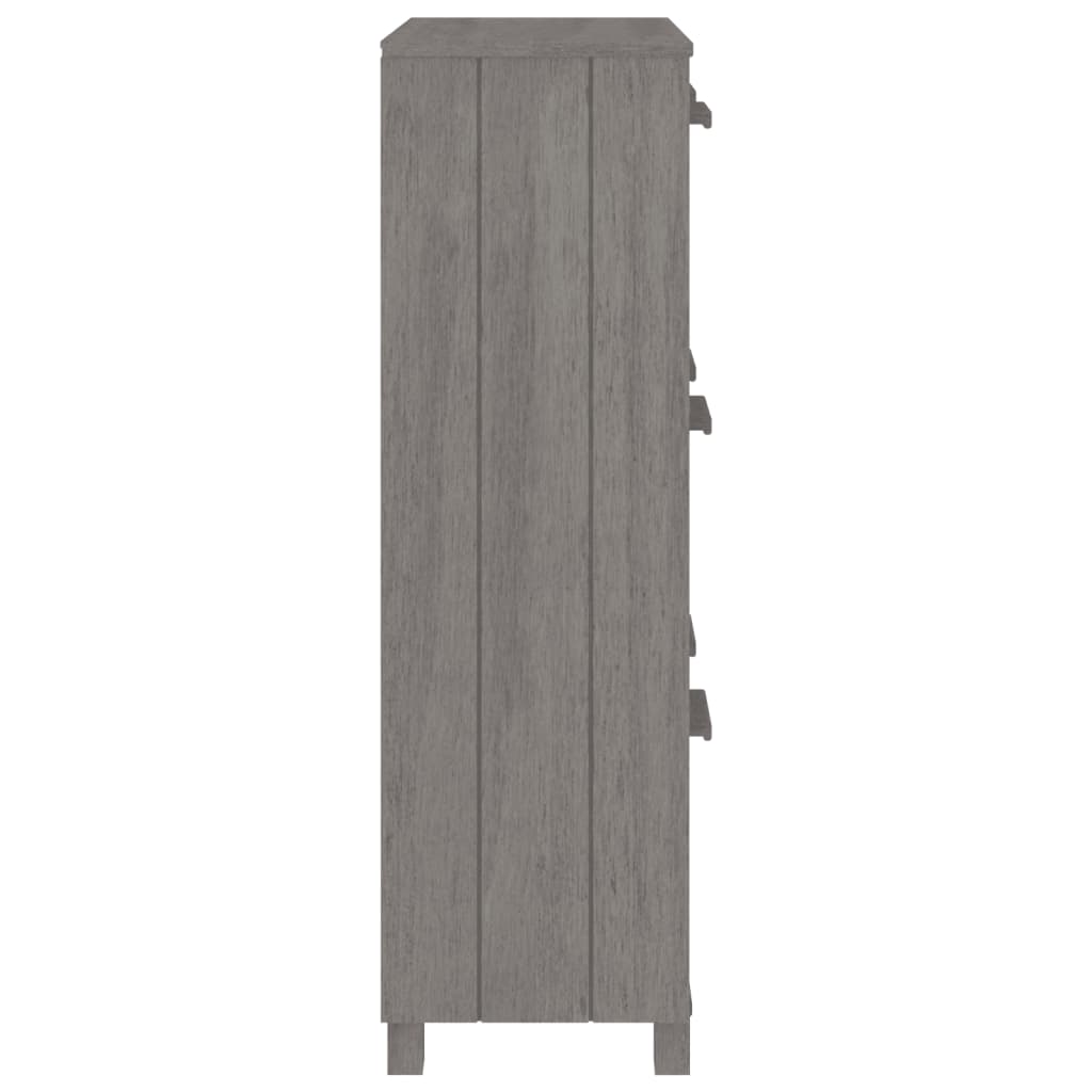 Scarpiera HAMAR Grigio Chiaro 59,5x35x117 cm in Legno di Pino