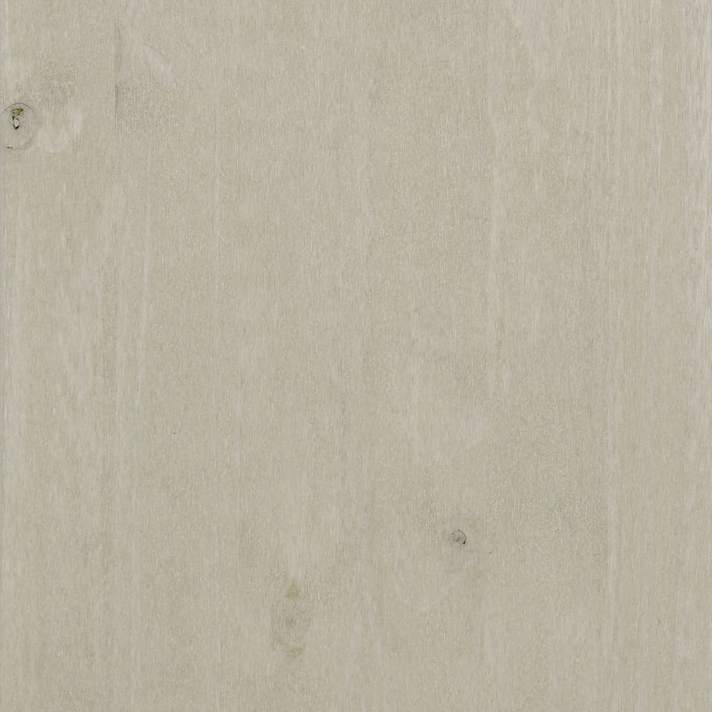 Scarpiera HAMAR Bianca 85x40x108 cm in Legno Massello di Pino