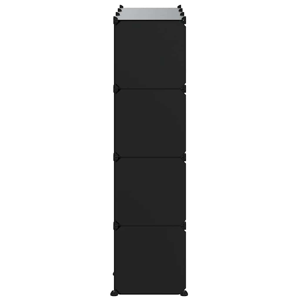 Organizzatore Portaoggetti con 12 Cubi Nero in PP
