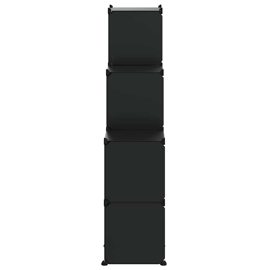 Organizzatore Portaoggetti con 9 Cubi Nero in PP