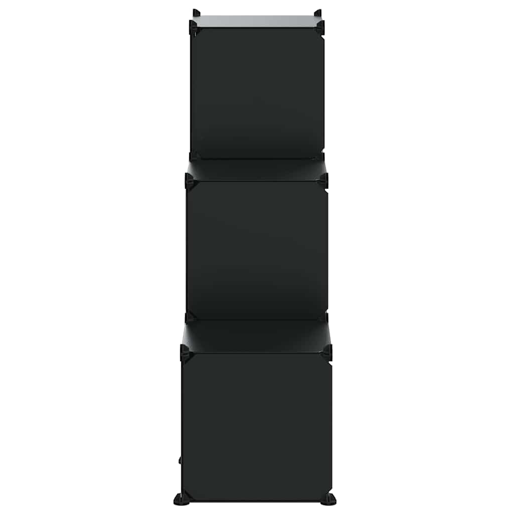 Organizzatore Portaoggetti con 6 Cubi Nero in PP