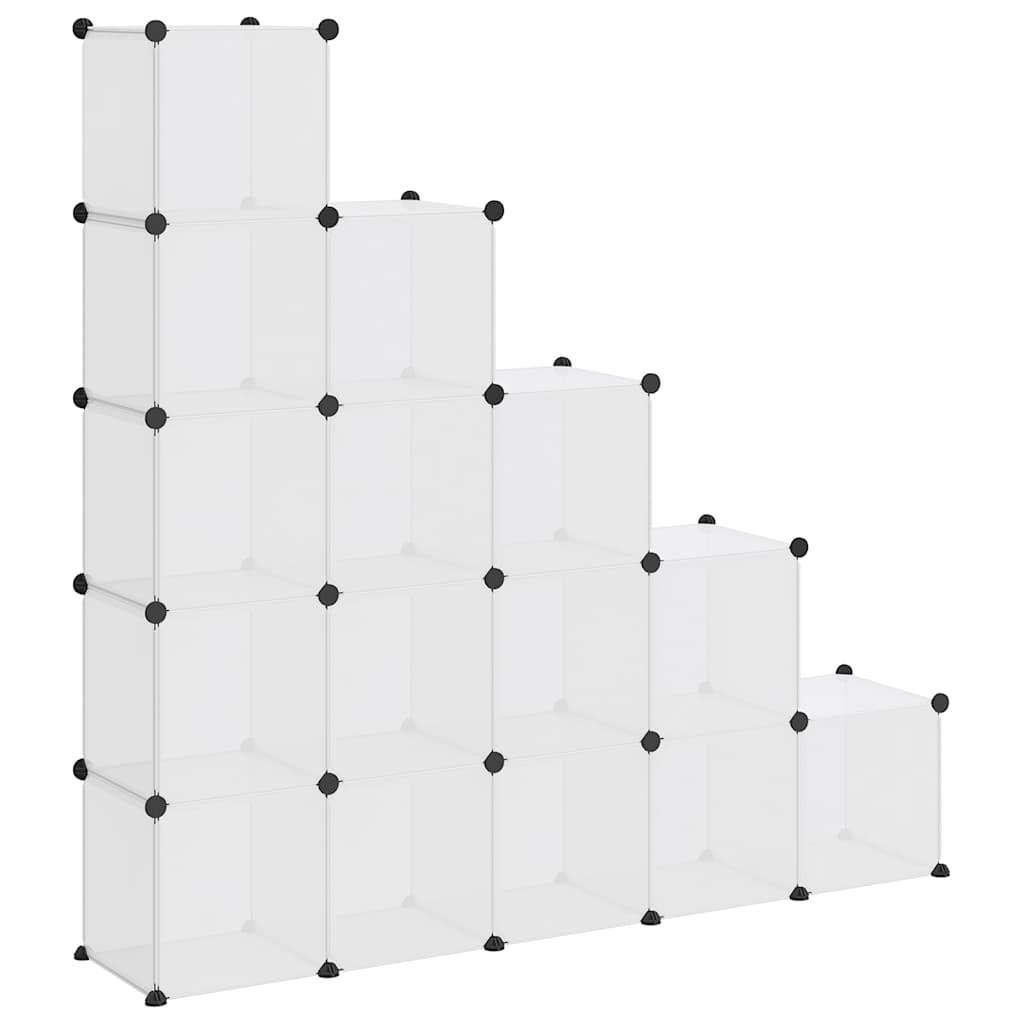 Organizzatore Portaoggetti con 15 Cubi Trasparenti in PP