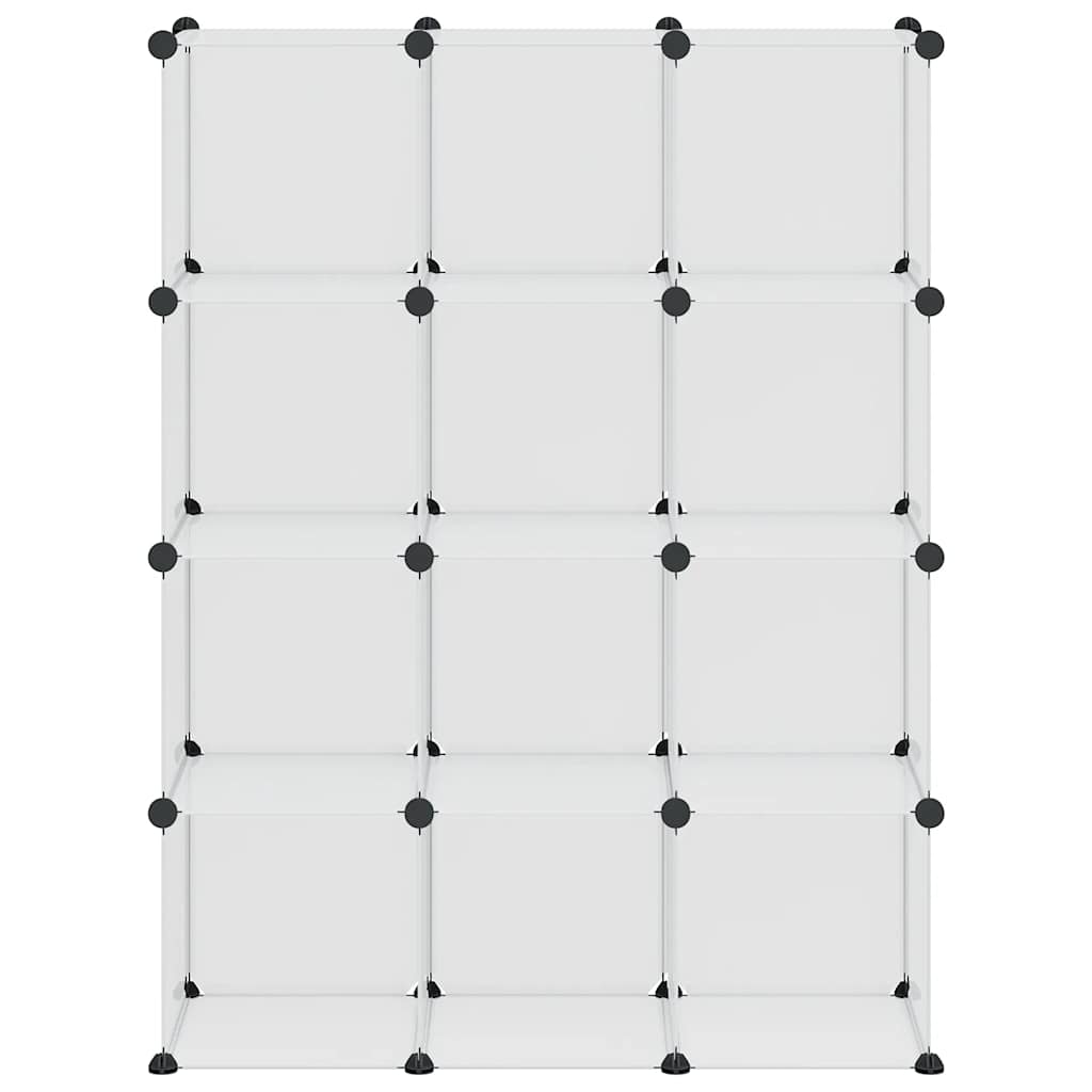 Organizzatore Portaoggetti con 12 Cubi Trasparenti in PP