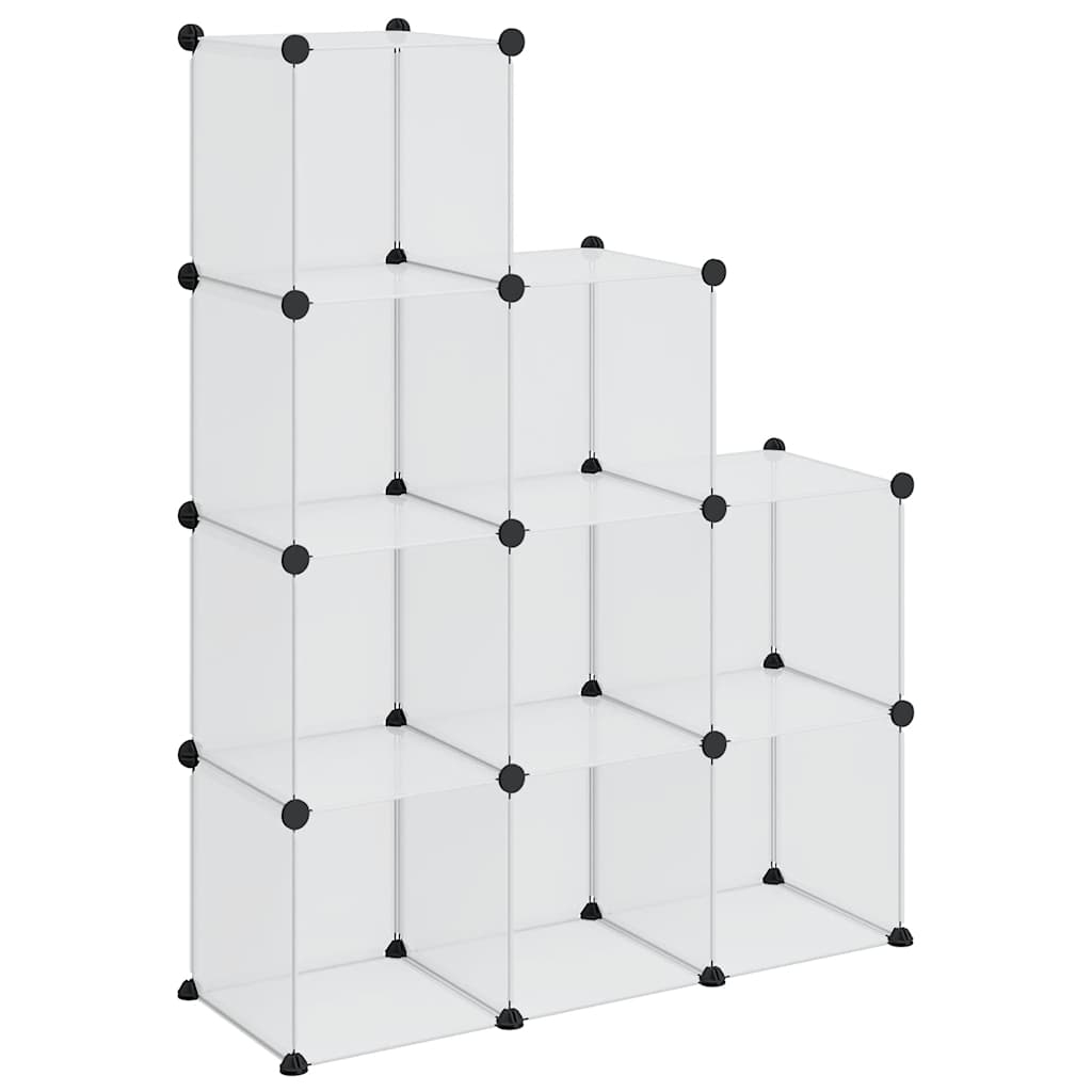 Organizzatore Portaoggetti con 9 Cubi Trasparenti in PP