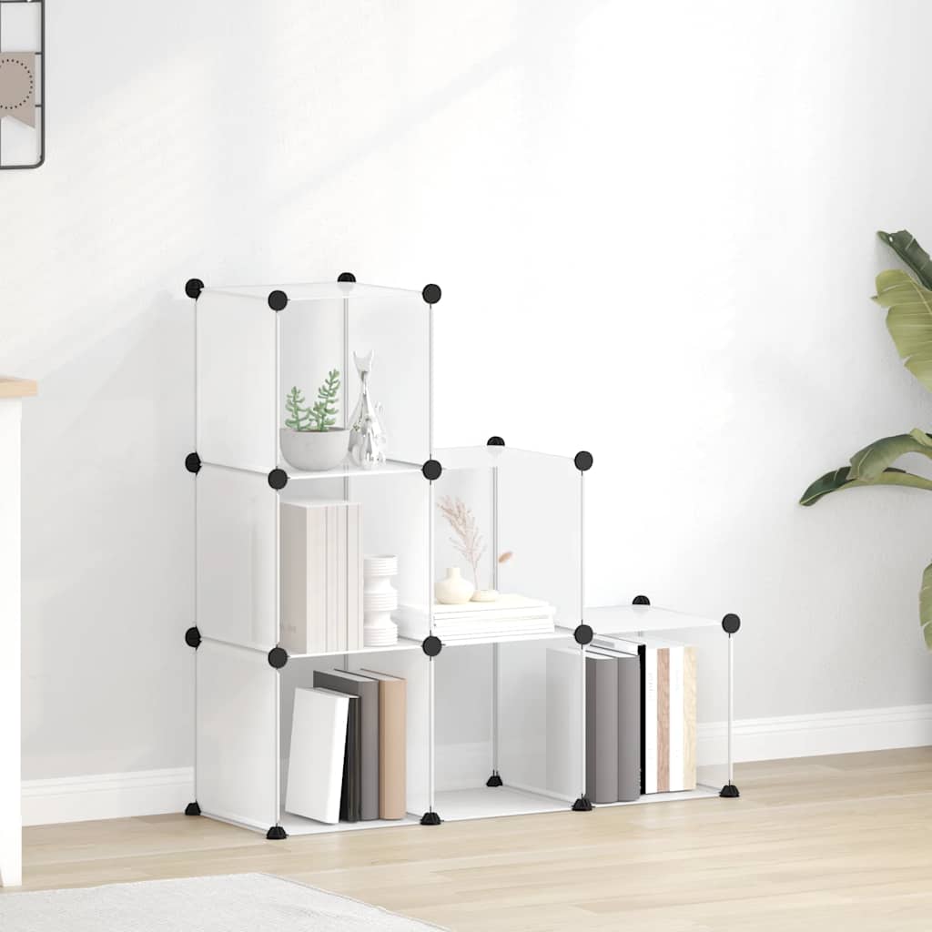 Organizzatore Portaoggetti con 6 Cubi Trasparenti in PP
