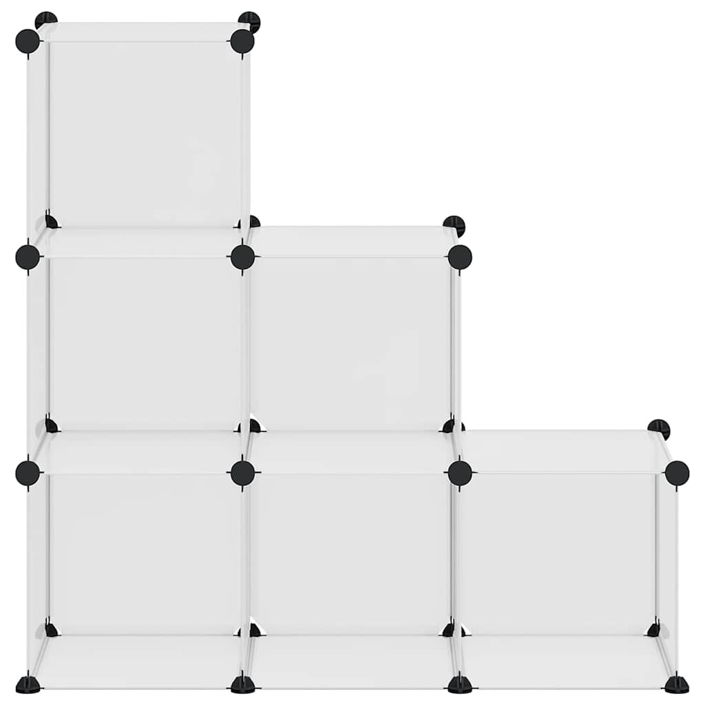 Organizzatore Portaoggetti con 6 Cubi Trasparenti in PP