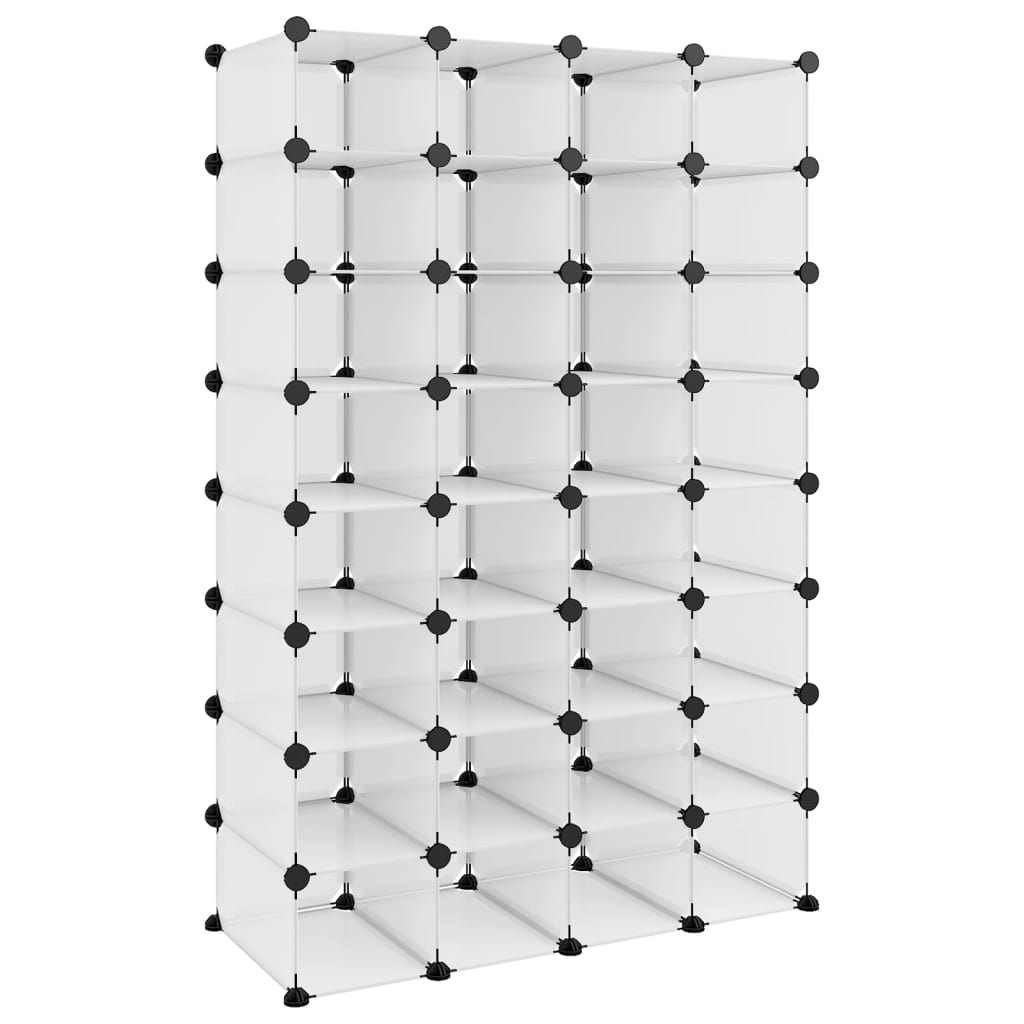 Scarpiera Trasparente 93x36,5x140 cm in PP