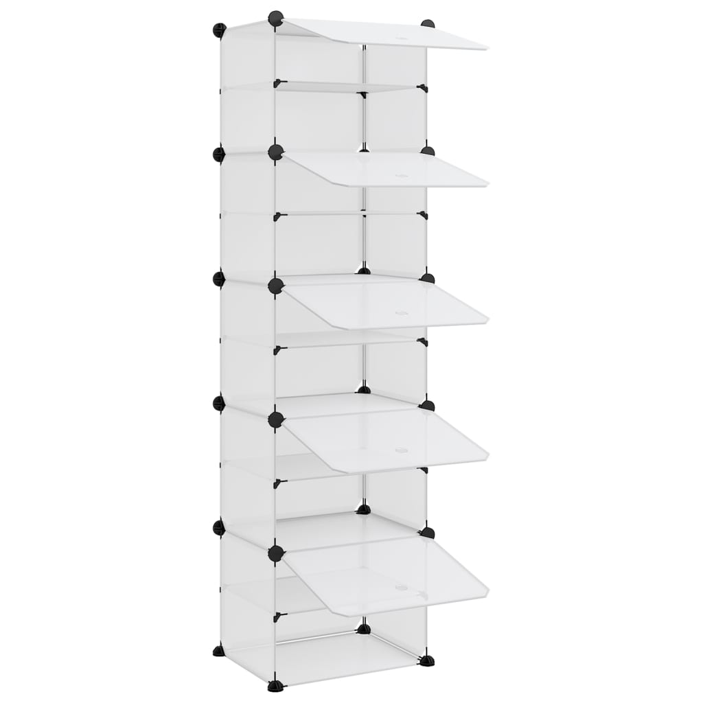 Scarpiera Trasparente 44x31,5x153,5 cm in PP