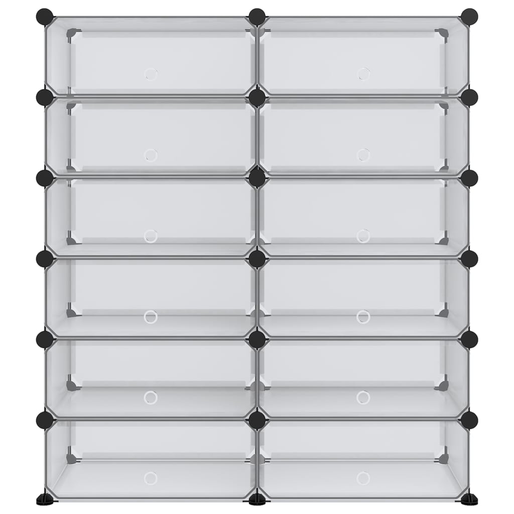 Scarpiera Trasparente 94,5x36,5x106 cm in PP