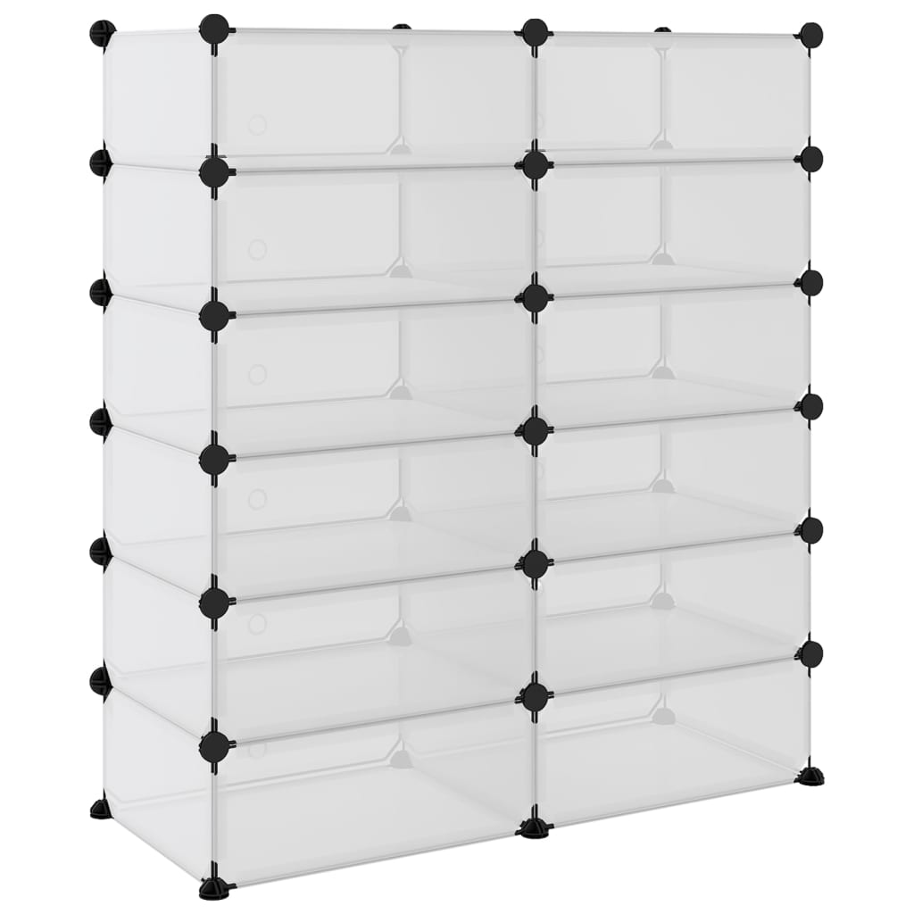 Scarpiera Trasparente 94,5x36,5x106 cm in PP