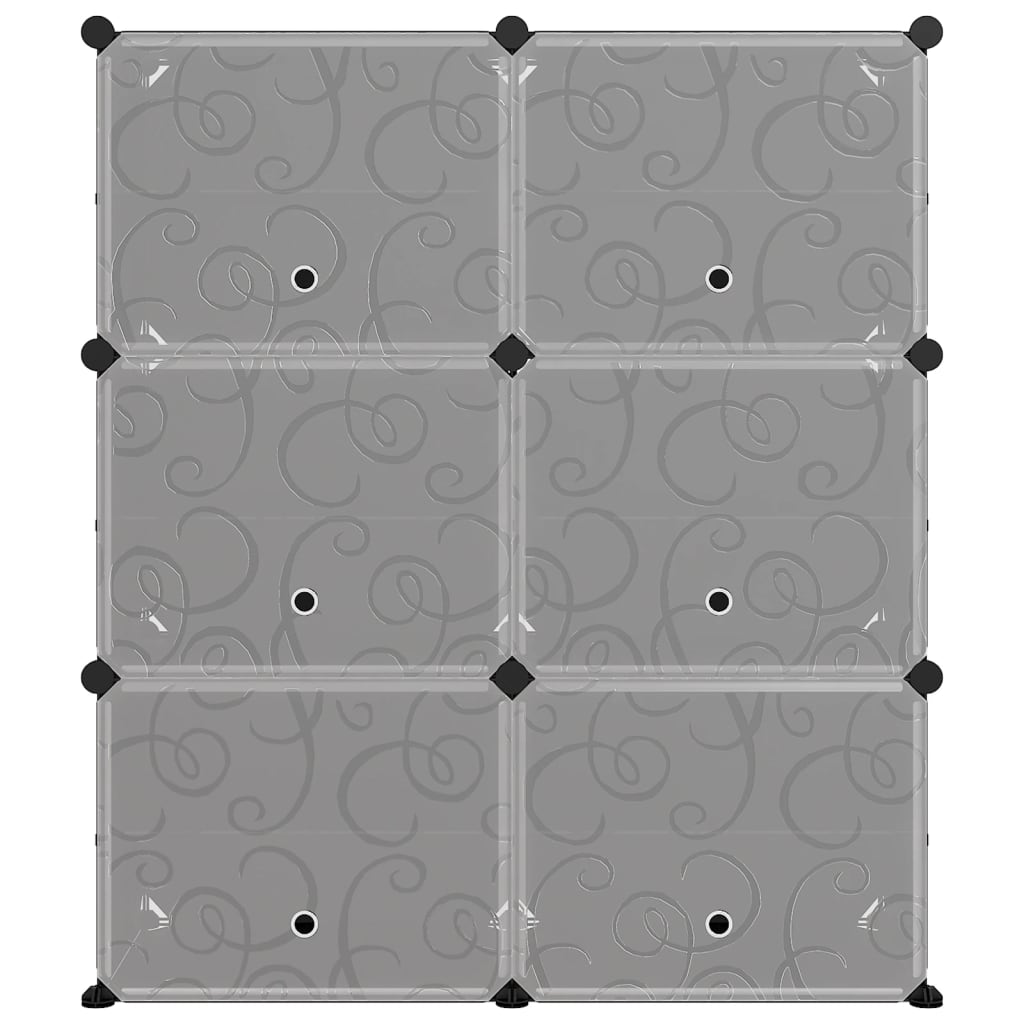 Scarpiera Nera 84,5x31x93,5 cm in PP
