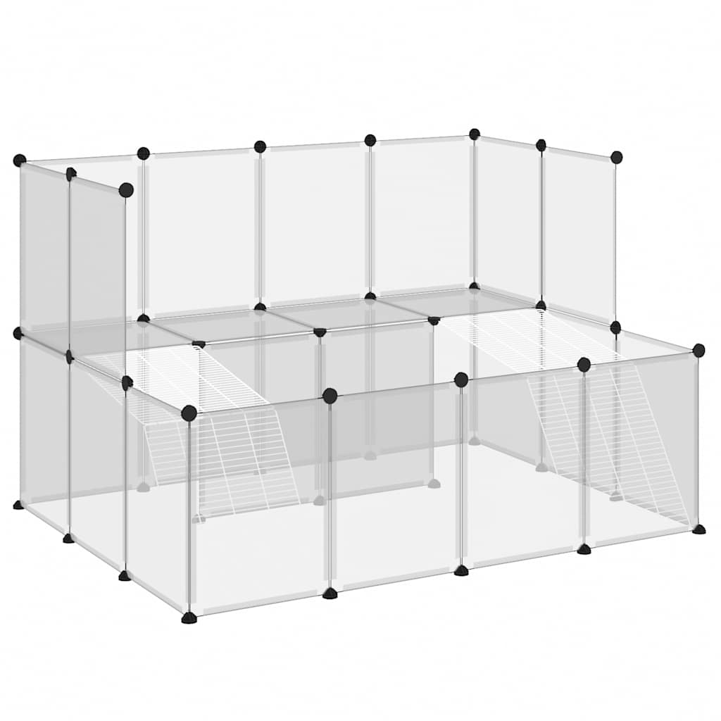 Gabbia per Piccoli Animali Trasparente 143x107x93 cm PP Acciaio