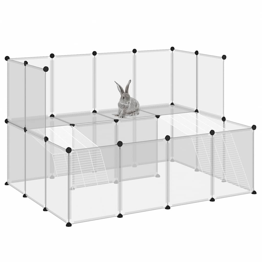 Gabbia per Piccoli Animali Trasparente 143x107x93 cm PP Acciaio