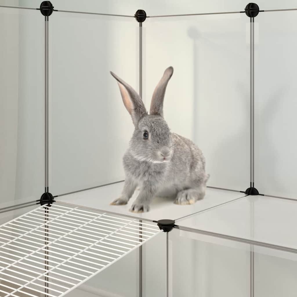 Gabbia per Piccoli Animali Trasparente 143x107x93 cm PP Acciaio