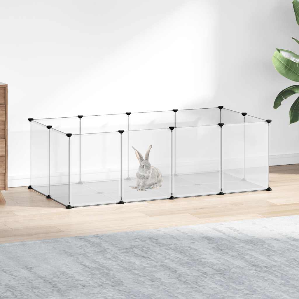 Gabbia per Piccoli Animali Trasparente 144x74x46,5cm PP Acciaio