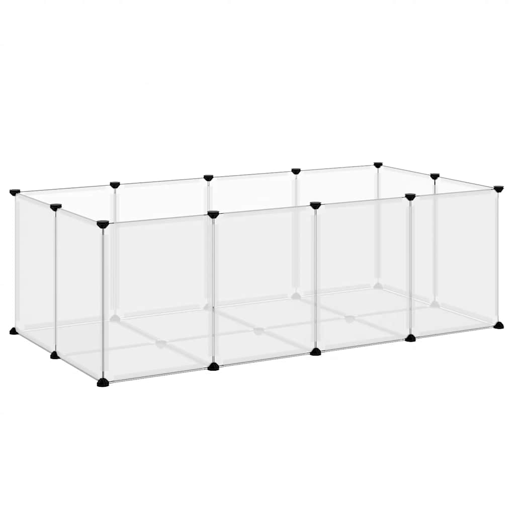 Gabbia per Piccoli Animali Trasparente 144x74x46,5cm PP Acciaio