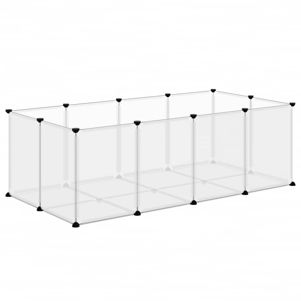 Gabbia per Piccoli Animali Trasparente 144x74x46,5cm PP Acciaio