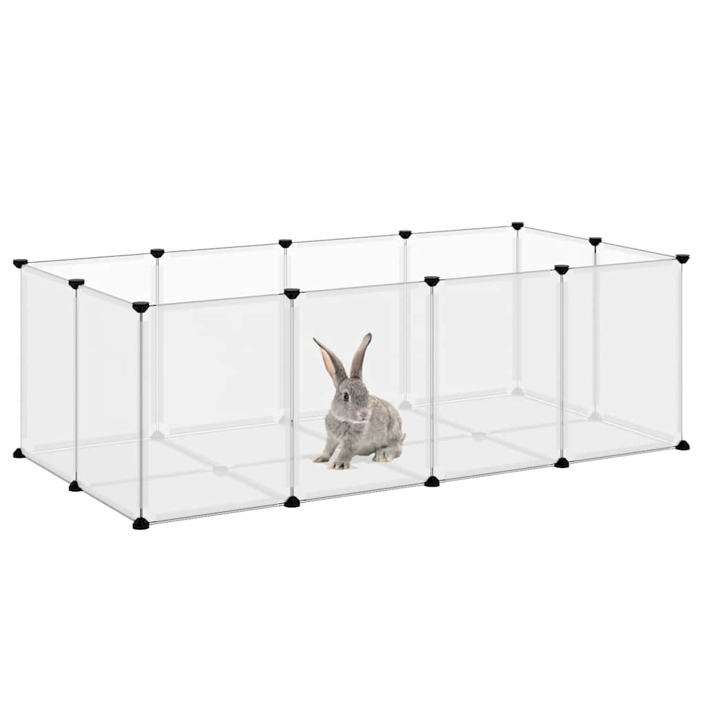 Gabbia per Piccoli Animali Trasparente 144x74x46,5cm PP Acciaio