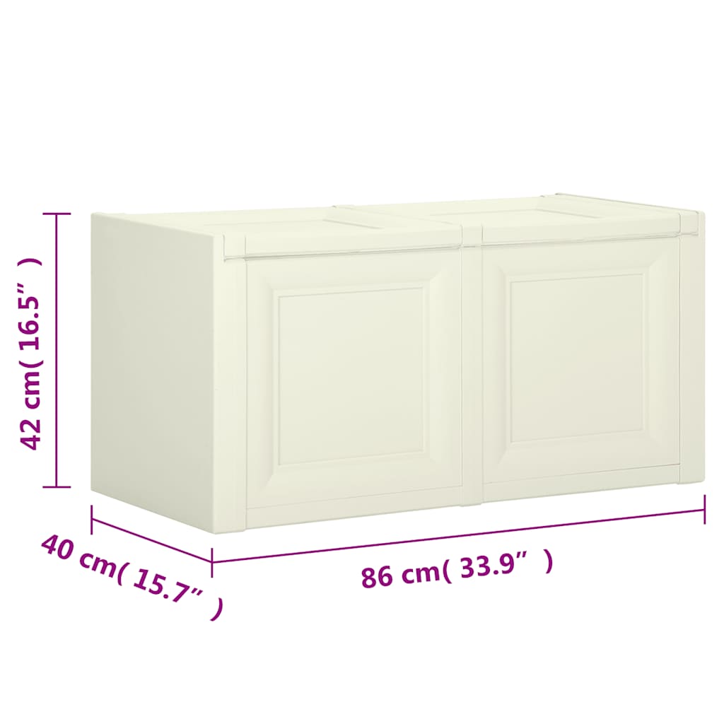 Baule per Cuscini Vaniglia 86x40x42 cm 85 L